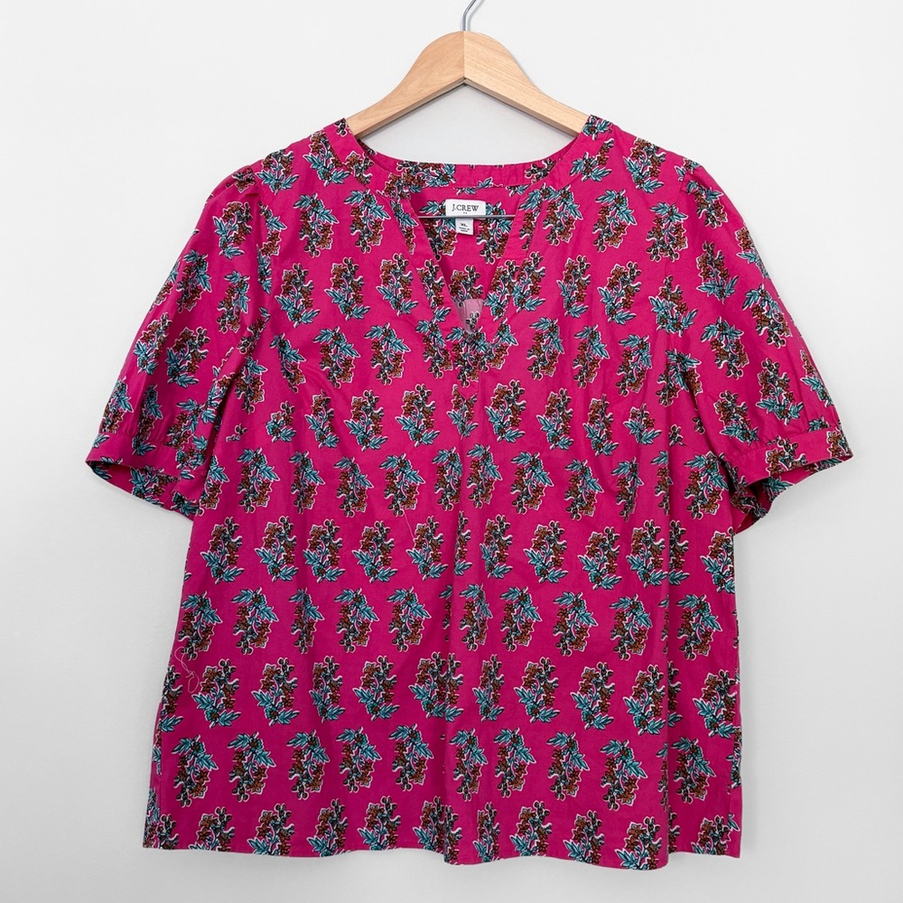 JCrew Printed short-sleeve poplin